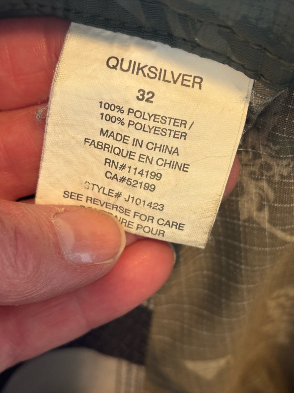 Quiksilver Olive, Beige & Black Striped Board Shorts 🇬🇧 - Picture 7 of 7